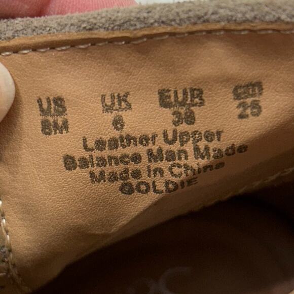 Franco Sarto Neutral Taupe Brown Open Toe Peep Toe Leather Ankle Boots Booties 8 - Picture 8 of 8